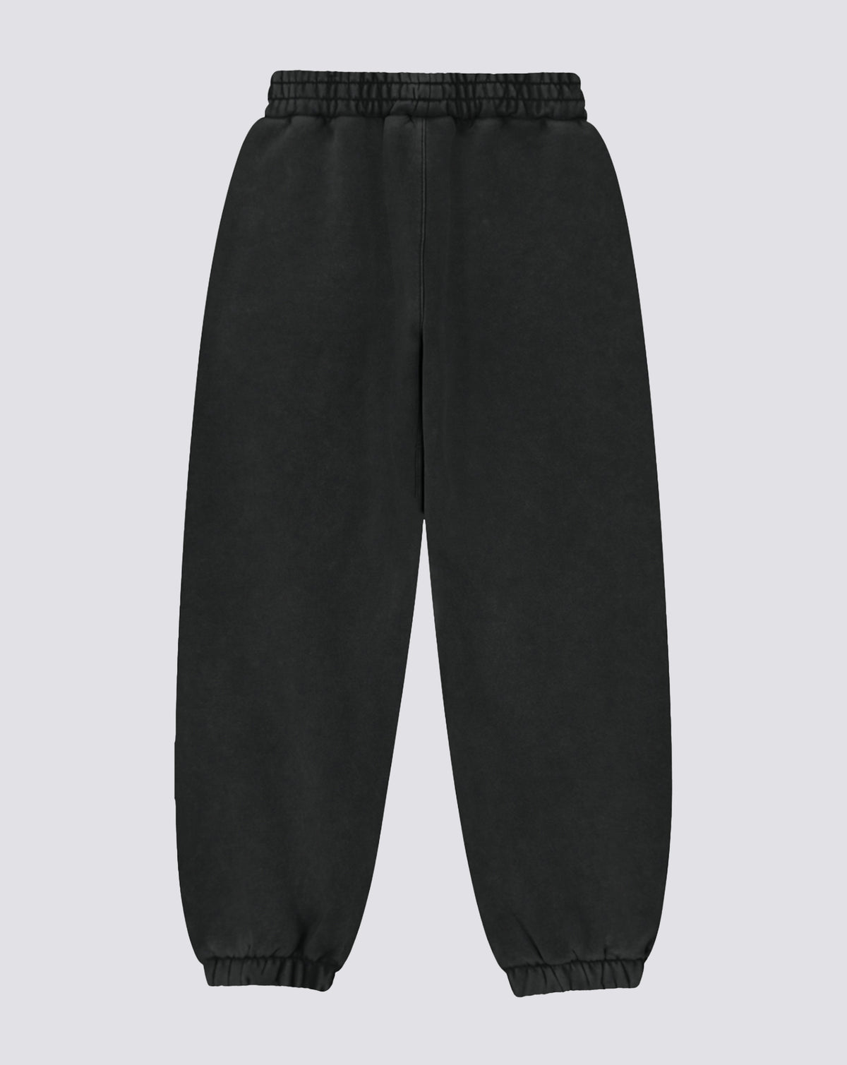 BEASTHAMMER Snow Wash cuffed joggers in black, flat back view