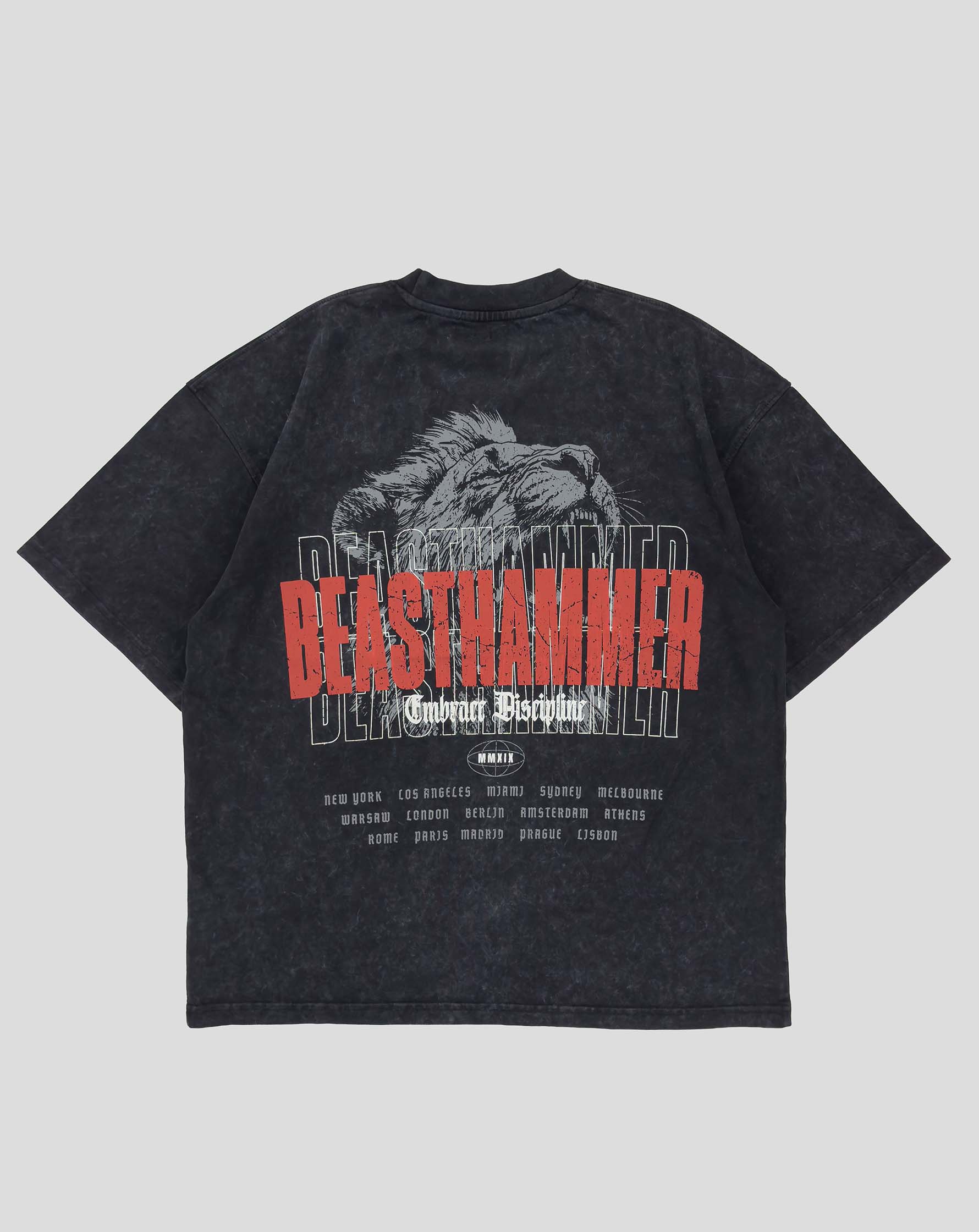 Embrace Discipline Oversized - Acid Wash Black