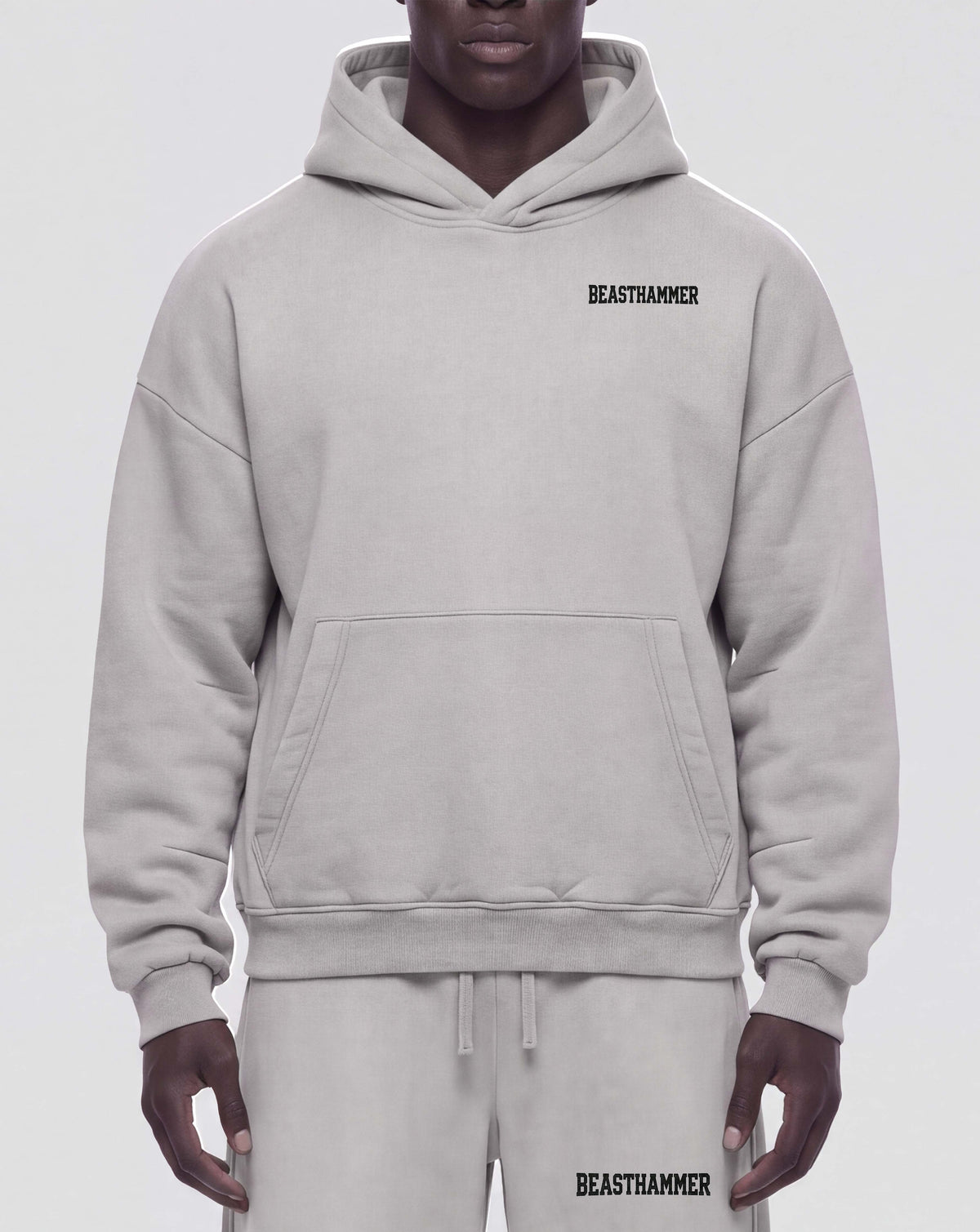 Vintage Wash Boxy Hoodie Grey