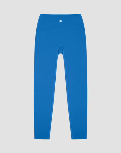 BEASTHAMMER Form high rise leggings in deep blue, flat front view