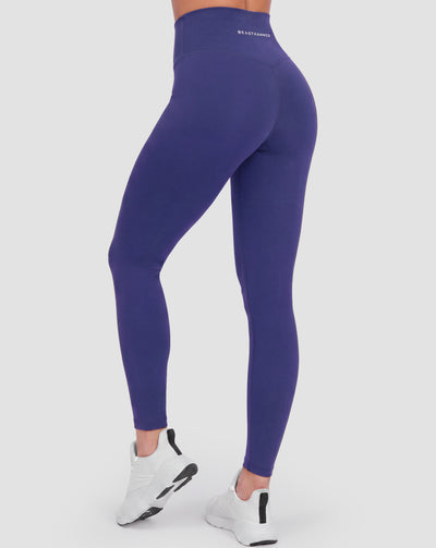 BEASTHAMMER Form high rise leggings in dark blue, worn back view